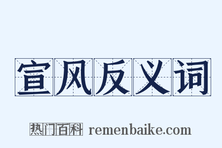 宣风反义词是什么意思的图片